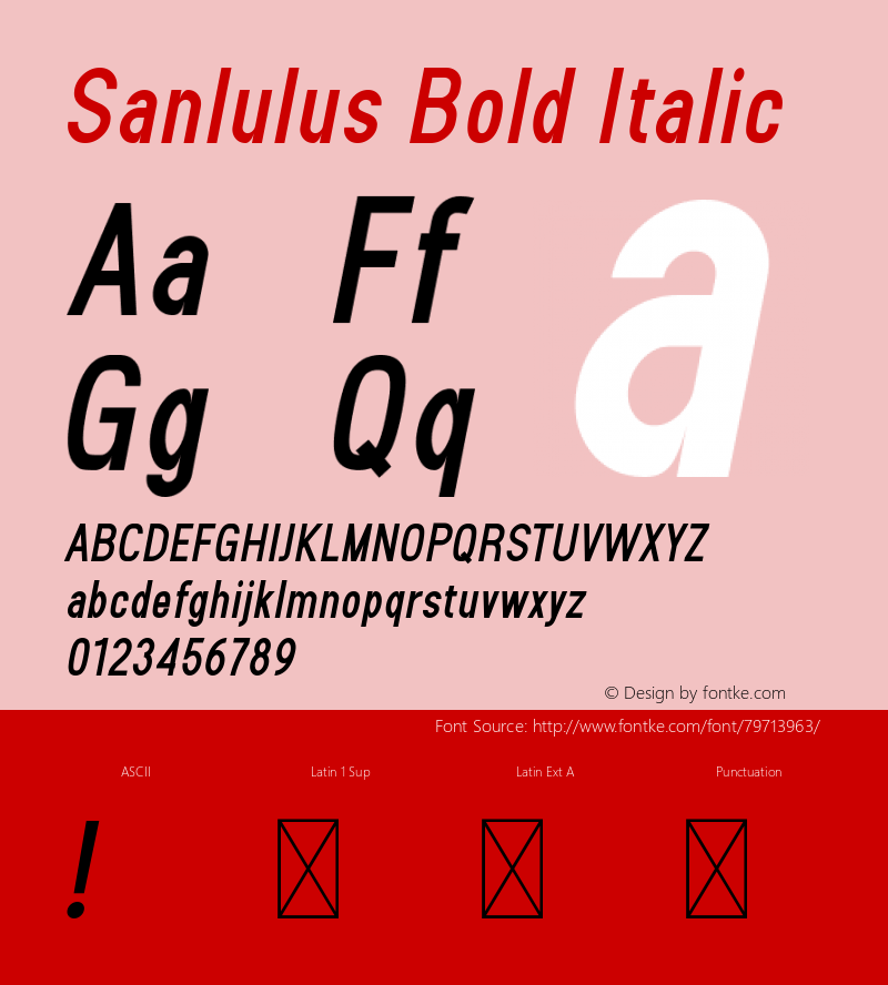Sanlulus Bold Italic Version 1.001;Fontself Maker 3.5.1图片样张