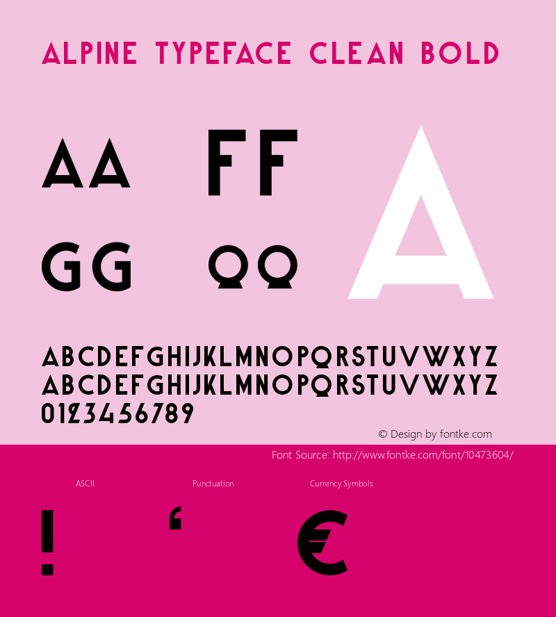 Alpine Typeface Clean Bold Unknown图片样张