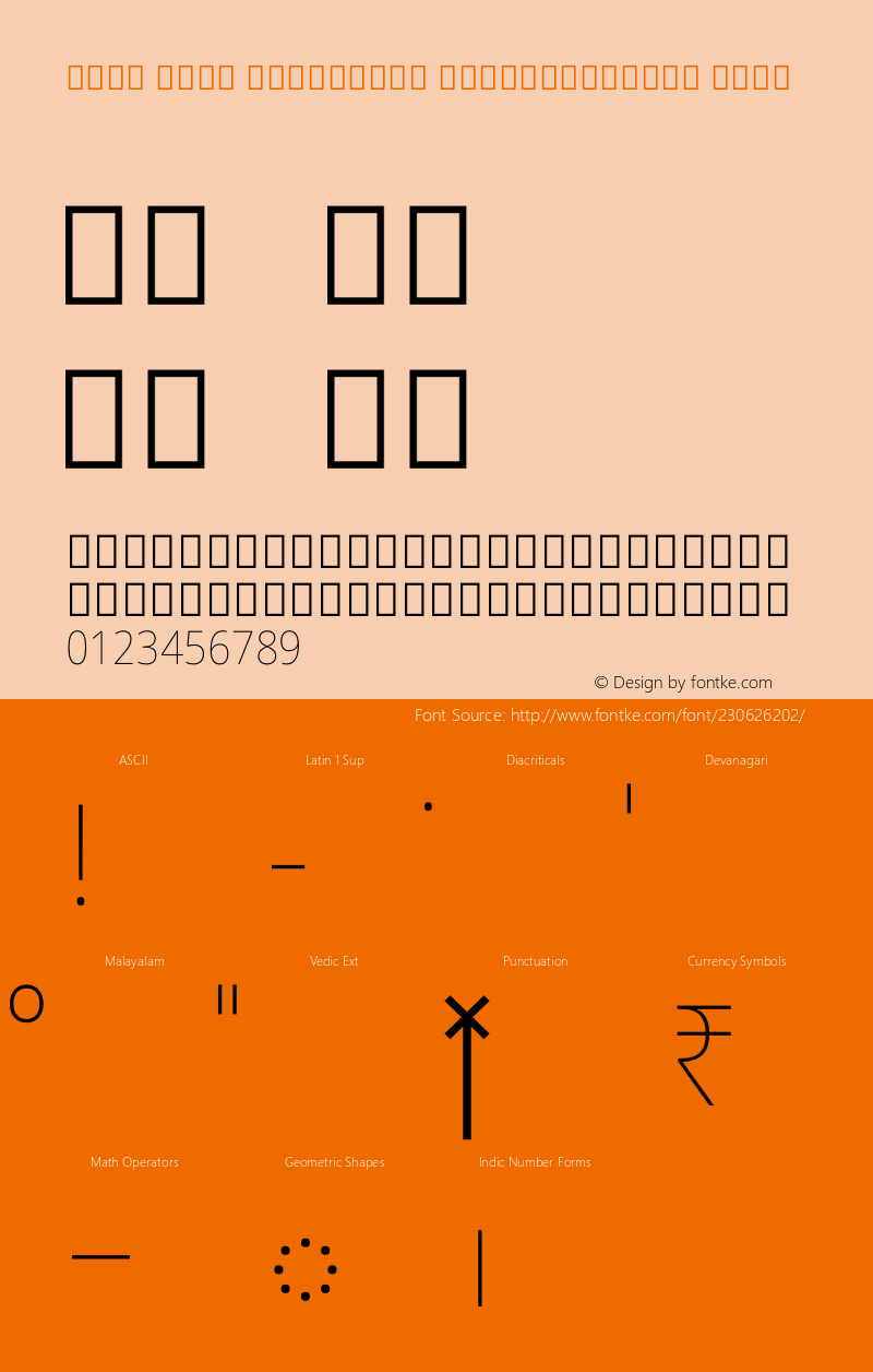 Noto Sans Malayalam SemiCondensed Thin Version 2.101图片样张