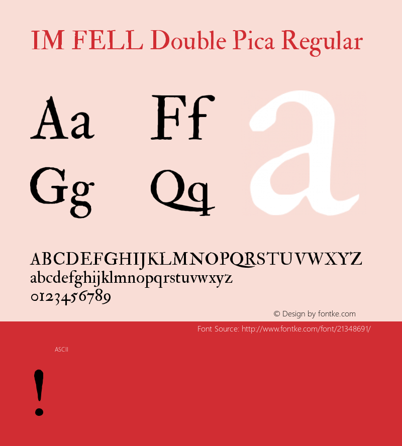 IMFELLDoublePica Version 1.0图片样张