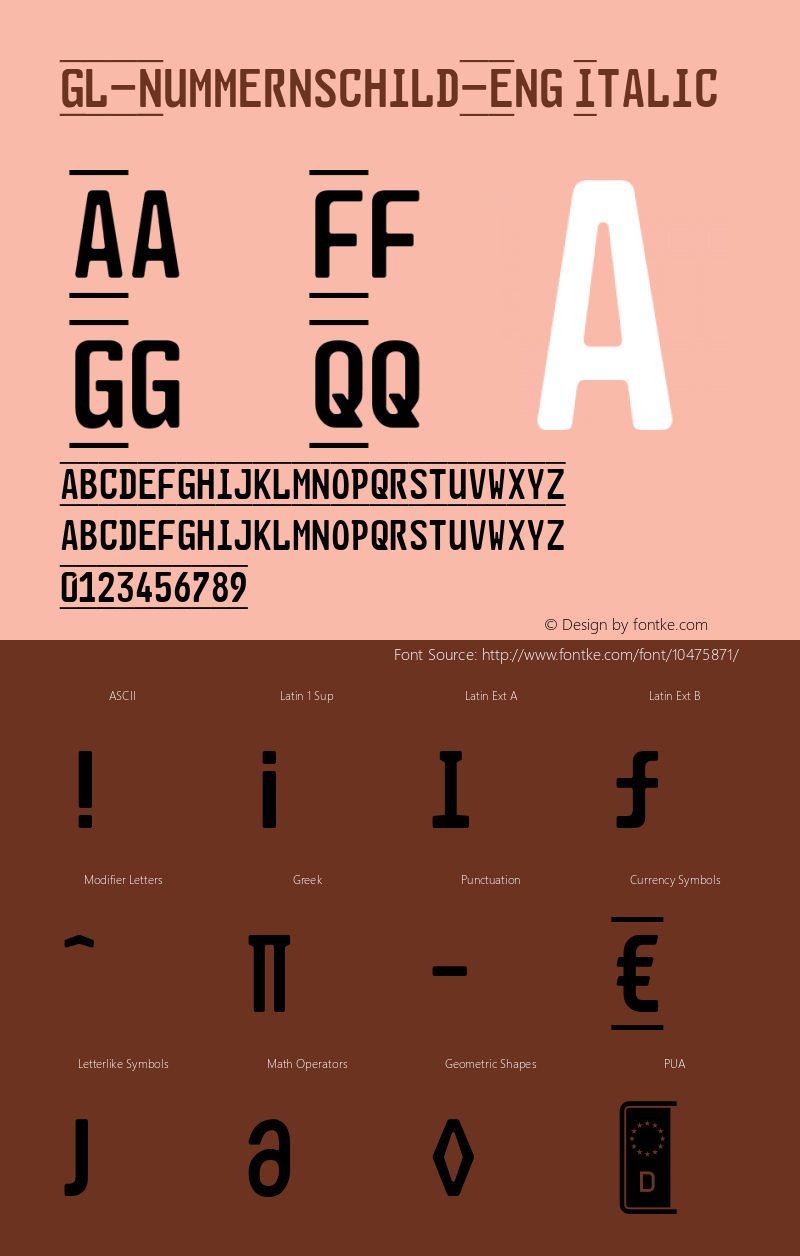 GL-Nummernschild-Eng Italic Version 20110112 ; ttfautohint (v0.94) -l 8 -r 50 -G 200 -x 14 -w 