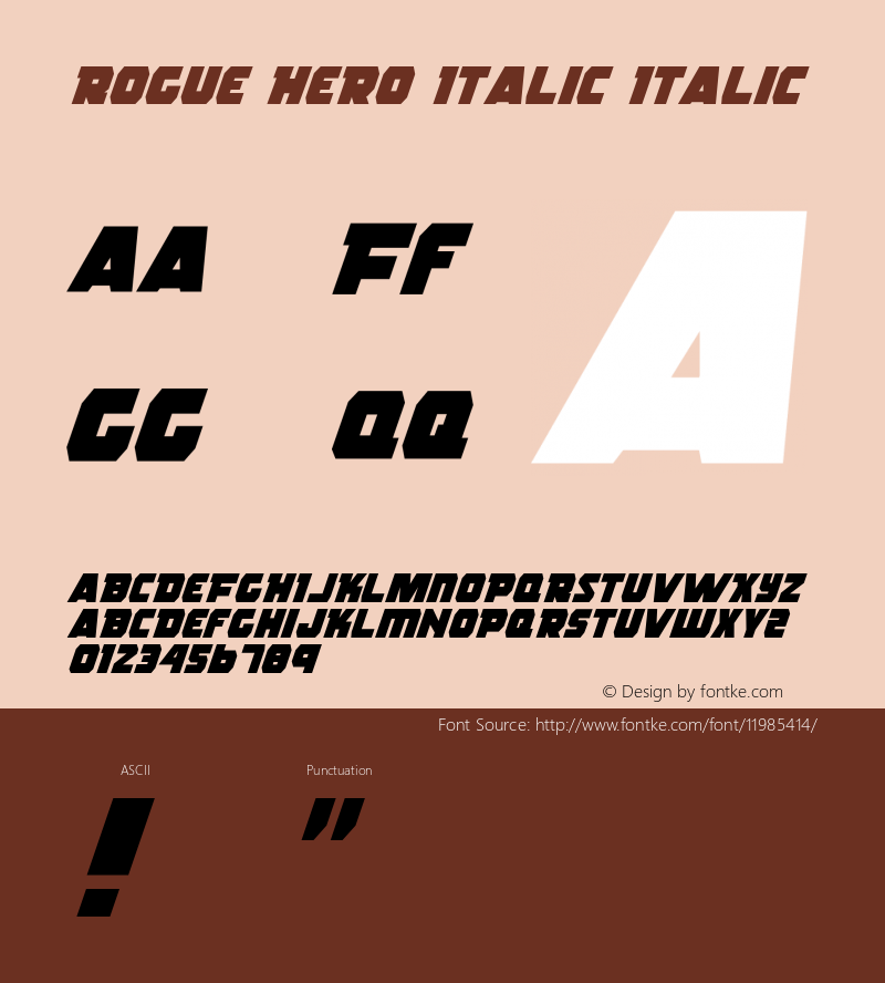 Rogue Hero Italic Italic 1图片样张