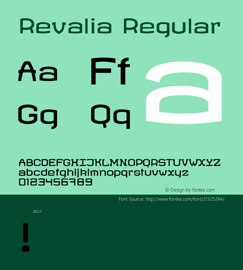 Revalia Regular 图片样张