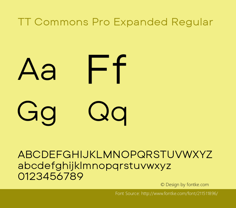 TT Commons Pro Expanded Regular Version 3.000.09052021图片样张