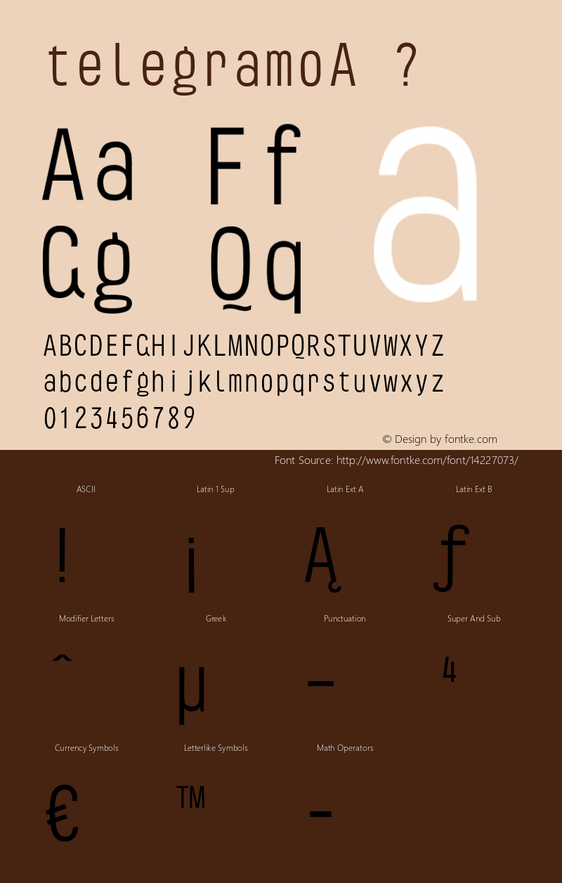 telegramoA ? 1.000;com.myfonts.volcano.telegramo.a.wfkit2.3xWA图片样张