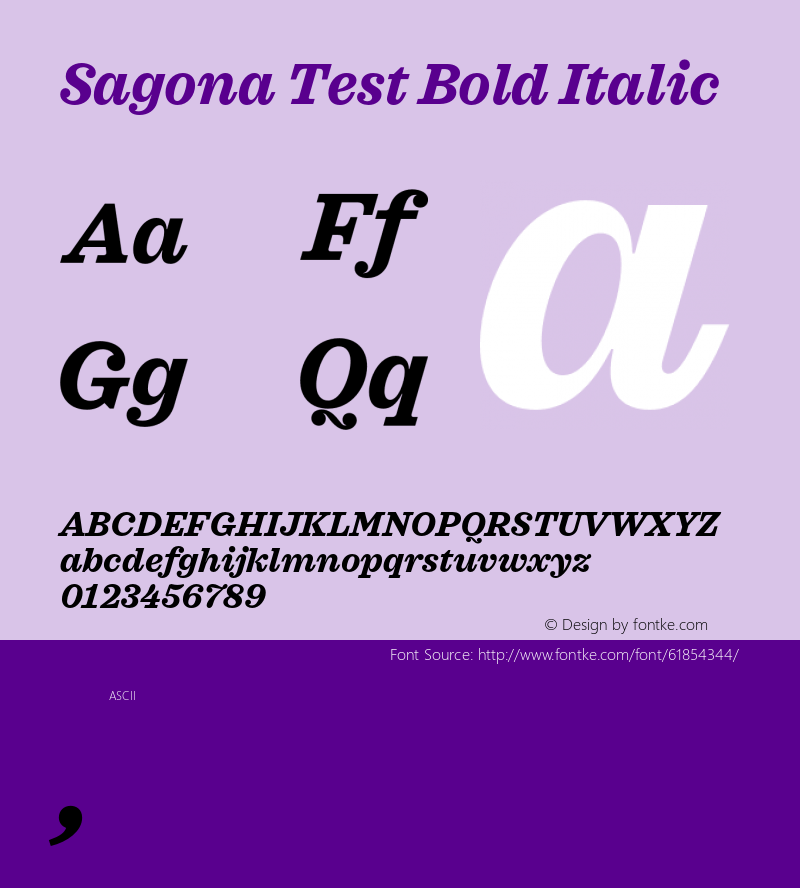 Sagona Test Bold Italic Version 1.000;PS 001.000;hotconv 1.0.88;makeotf.lib2.5.64775图片样张