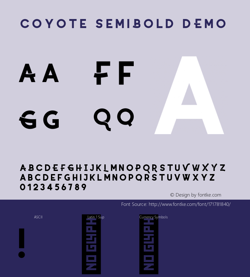Coyote SemiBold DEMO Version 1.000;PS 001.000;hotconv 1.0.88;makeotf.lib2.5.64775图片样张