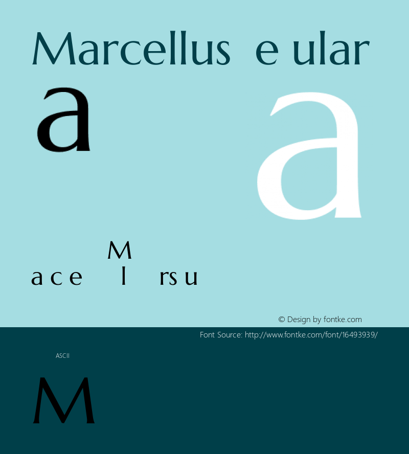 Marcellus Regular Version 1.000图片样张