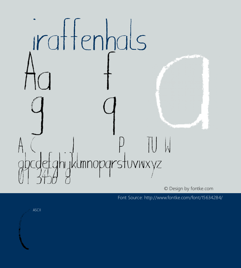 Giraffenhals ☞ Version 1.000;com.myfonts.easy.typographicdesign.giraffenhals.regular.wfkit2.version.3VMF图片样张