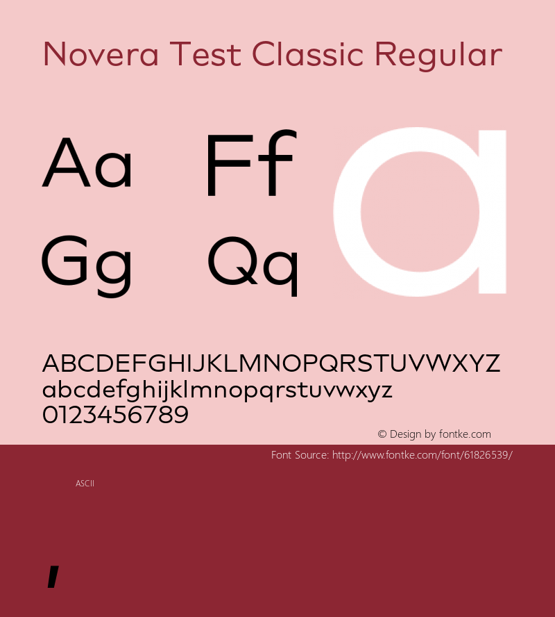 Novera Test Classic Regular Version 1.000;hotconv 1.0.109;makeotfexe 2.5.65596图片样张