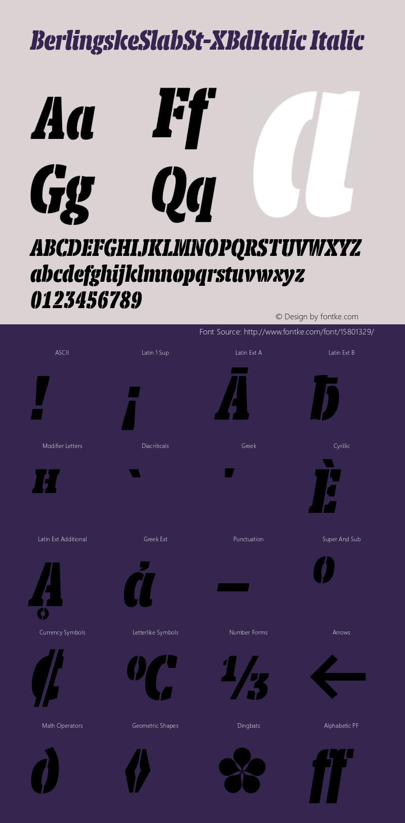 BerlingskeSlabSt-XBdItalic Italic Version 1.000图片样张