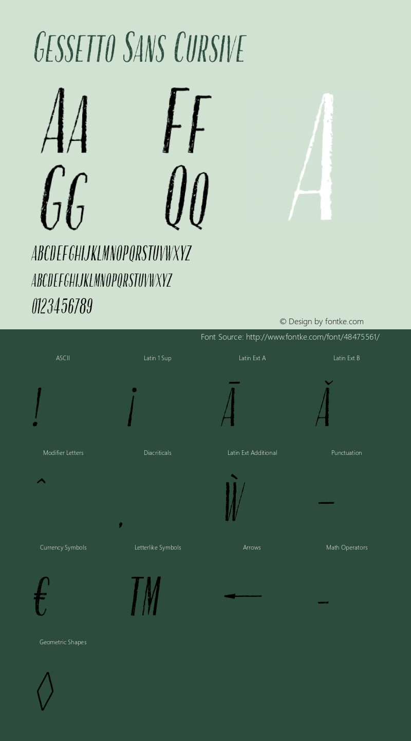 Gessetto Sans Cursive Version 1.000;PS 001.000;hotconv 1.0.88;makeotf.lib2.5.64775图片样张