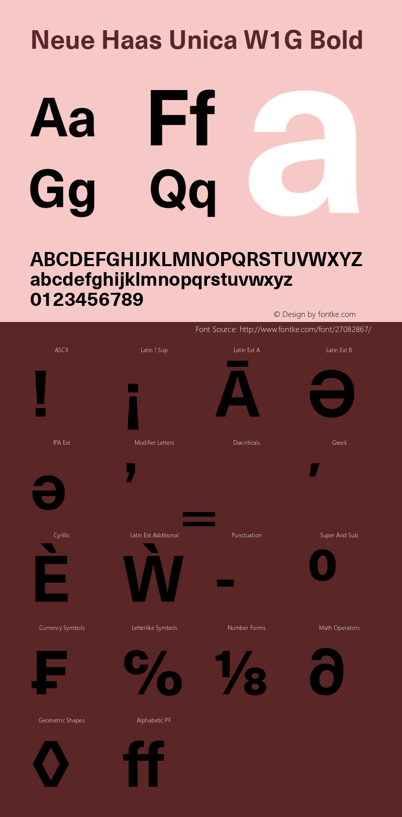 Neue Haas Unica W1G Bold Version 1.00图片样张