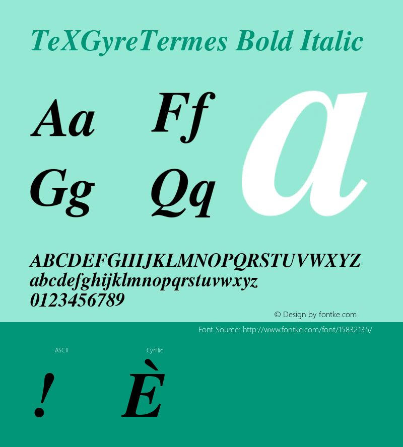 TeXGyreTermes Bold Italic Version 1.103;PS 1.103;hotconv 1.0.49;makeotf.lib2.0.14853; ttfautohint (v1.4.1)图片样张