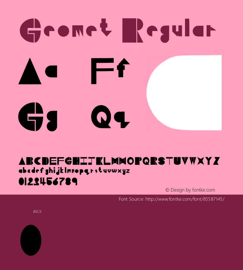 Geomet Regular Version 001.002图片样张