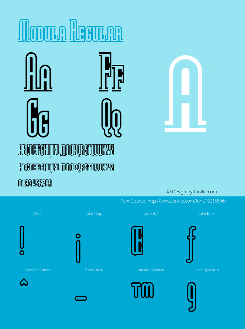 Modula Regular Version 1.00图片样张