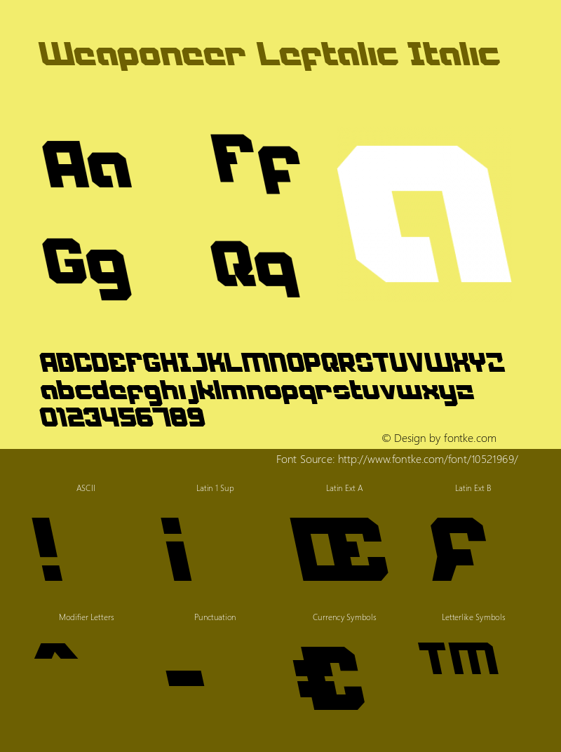 Weaponeer Leftalic Italic 001.000图片样张