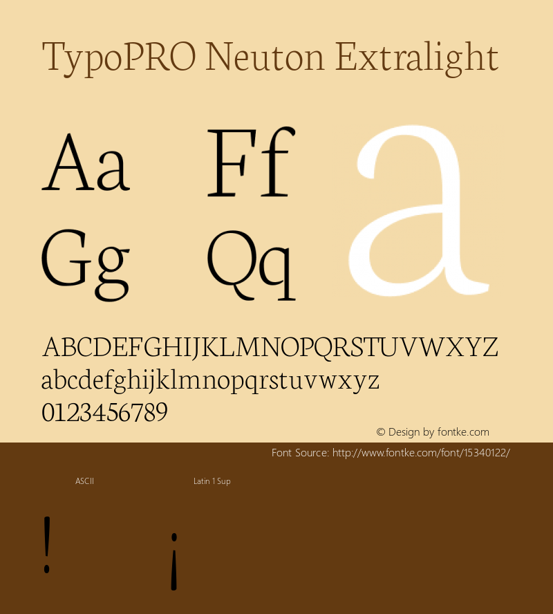 TypoPRO Neuton Extralight Version 1.4图片样张