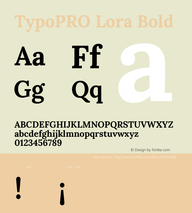 TypoPRO Lora Bold Version 2.000图片样张