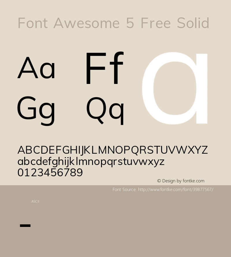Font Awesome 5 Free Solid 5.4 (build: 1539026613)图片样张