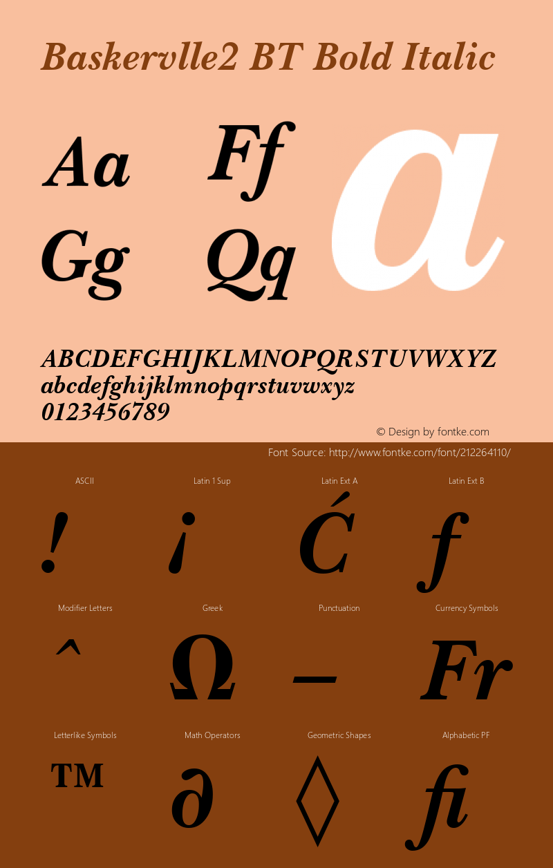 Baskervlle2 BT Bold Italic Version 1.01 emb4-OT图片样张