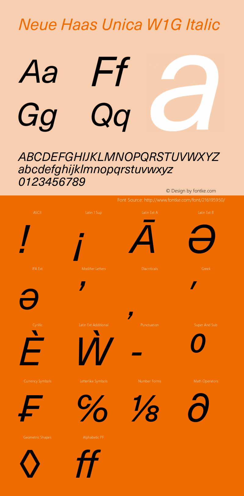 Neue Haas Unica W1G Italic Version 1.00图片样张