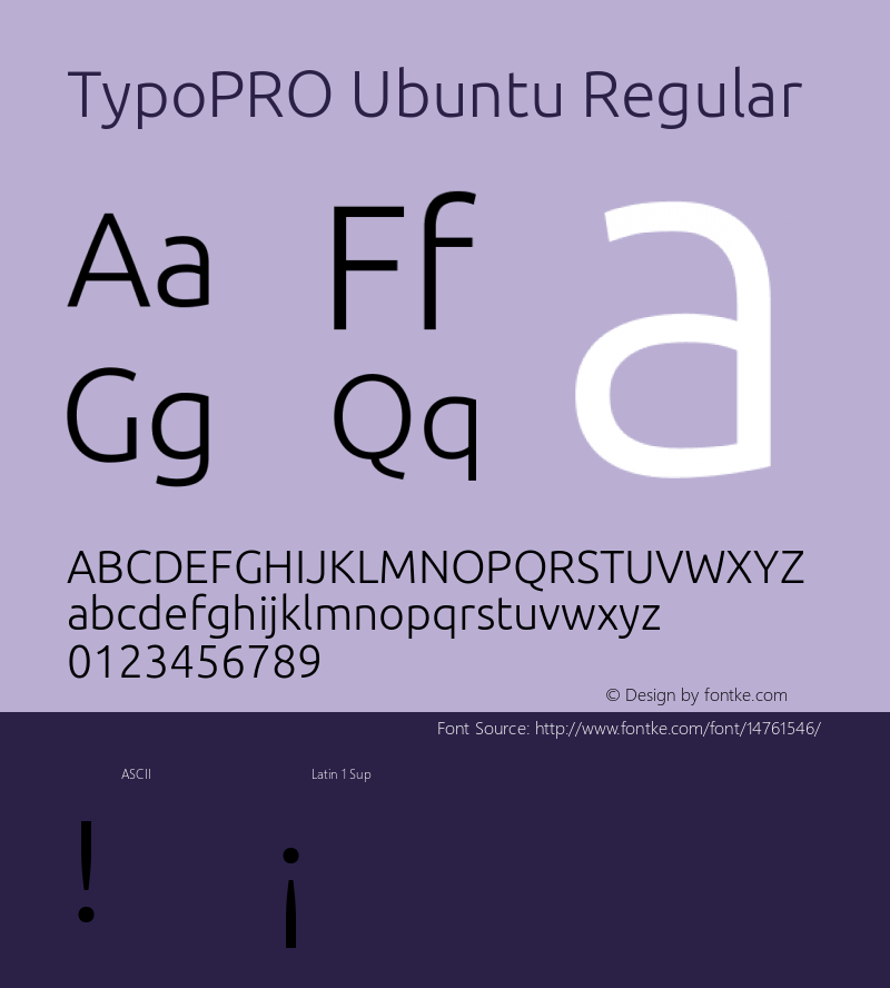 TypoPRO Ubuntu Regular Version 0.80图片样张