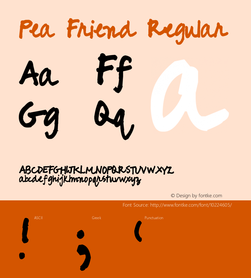 Pea Friend Regular Version 1.00 April 27, 2006, initial release图片样张