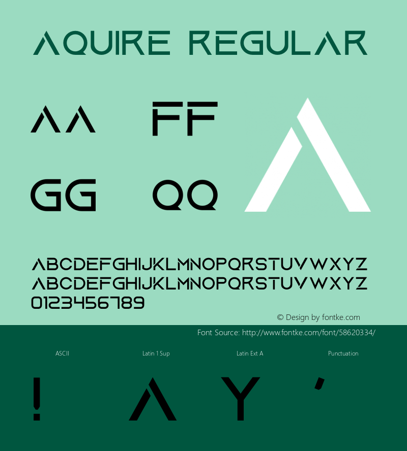 Aquire Version 1.024;Fontself Maker 3.5.0图片样张