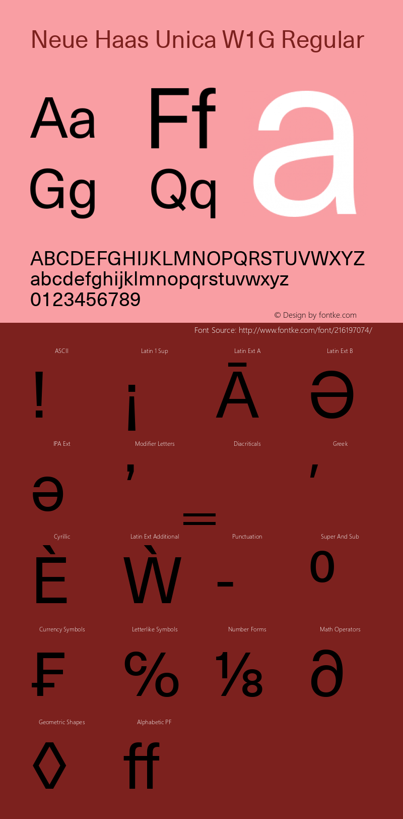 Neue Haas Unica W1G Version 1.1图片样张