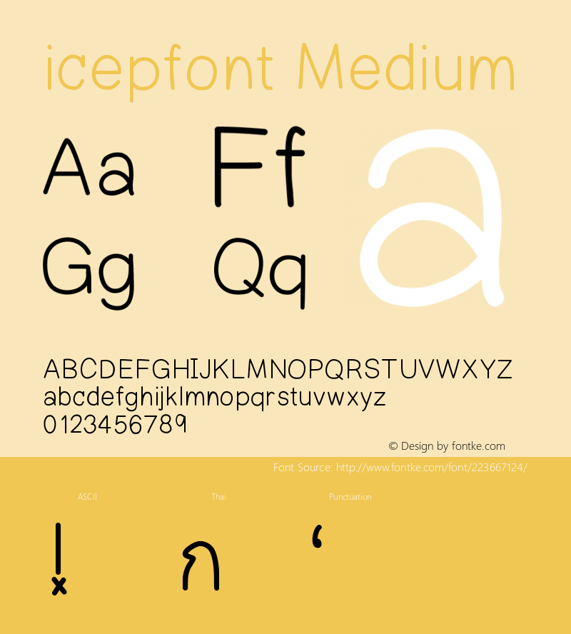 icepfont Version 001.000图片样张