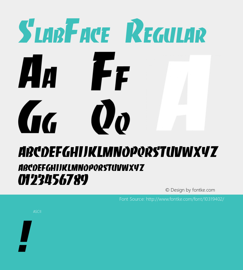 SlabFace Regular SlabFace图片样张