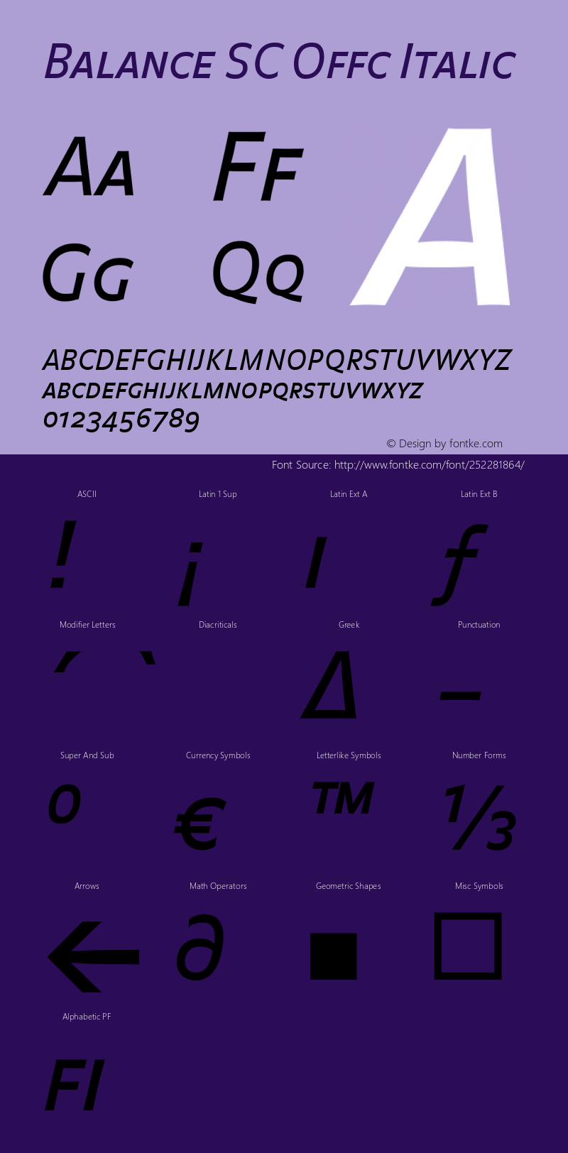 Balance SC Offc Italic Version 7.504; 2010; Build 1022图片样张