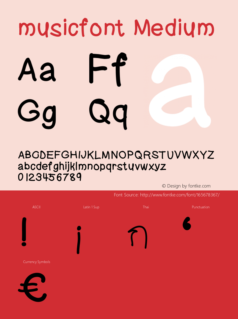 musicfont Version 001.000图片样张