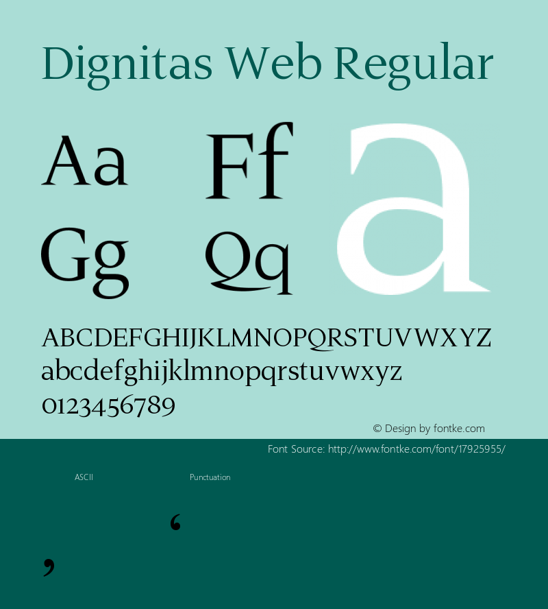 Dignitas Web Regular Version 1.1 2003图片样张