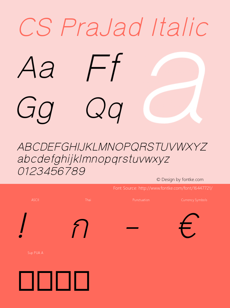 CS PraJad Italic Version 2图片样张