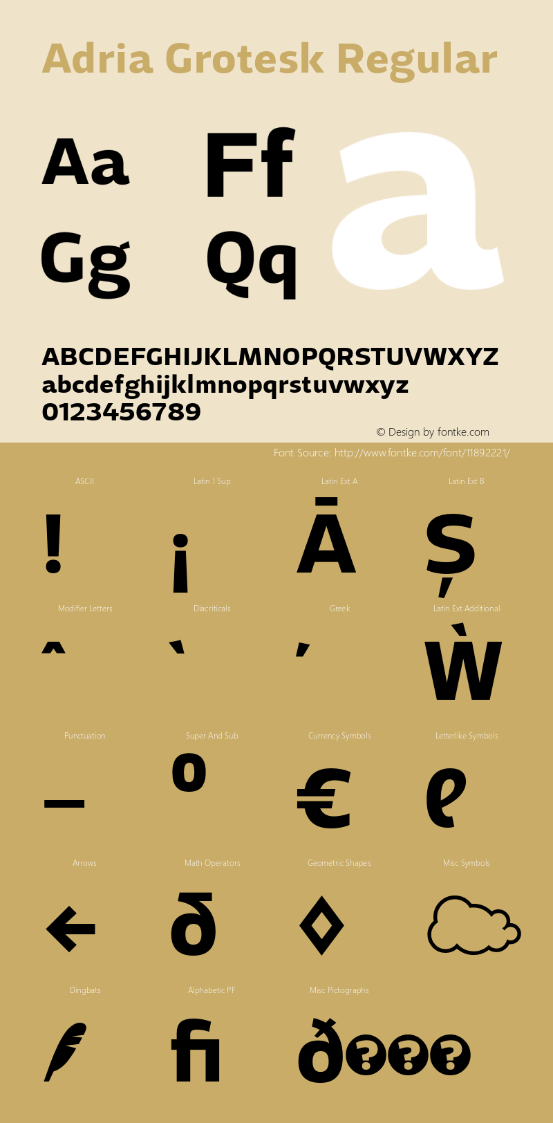 Adria Grotesk Regular Version 1.001图片样张