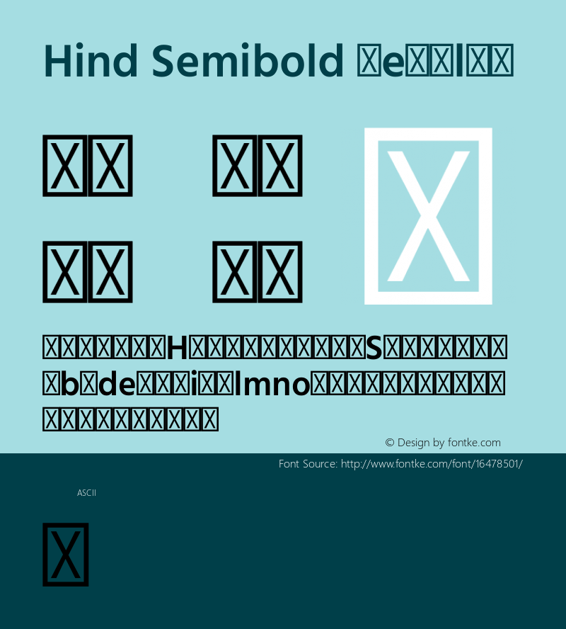Hind Semibold Regular Version 1.201;PS 1.0;hotconv 1.0.78;makeotf.lib2.5.61930; ttfautohint (v1.1) -l 7 -r 28 -G 50 -x 13 -D latn -f deva -w G图片样张