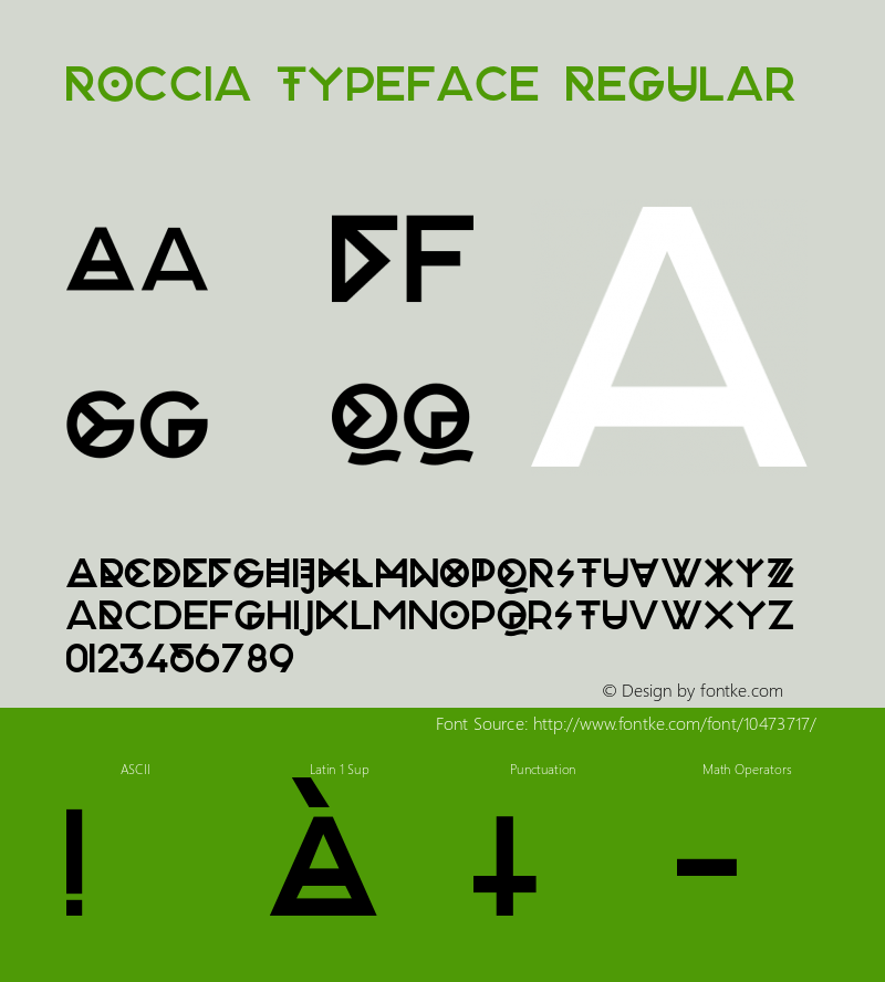 Roccia Typeface Regular 1.000图片样张