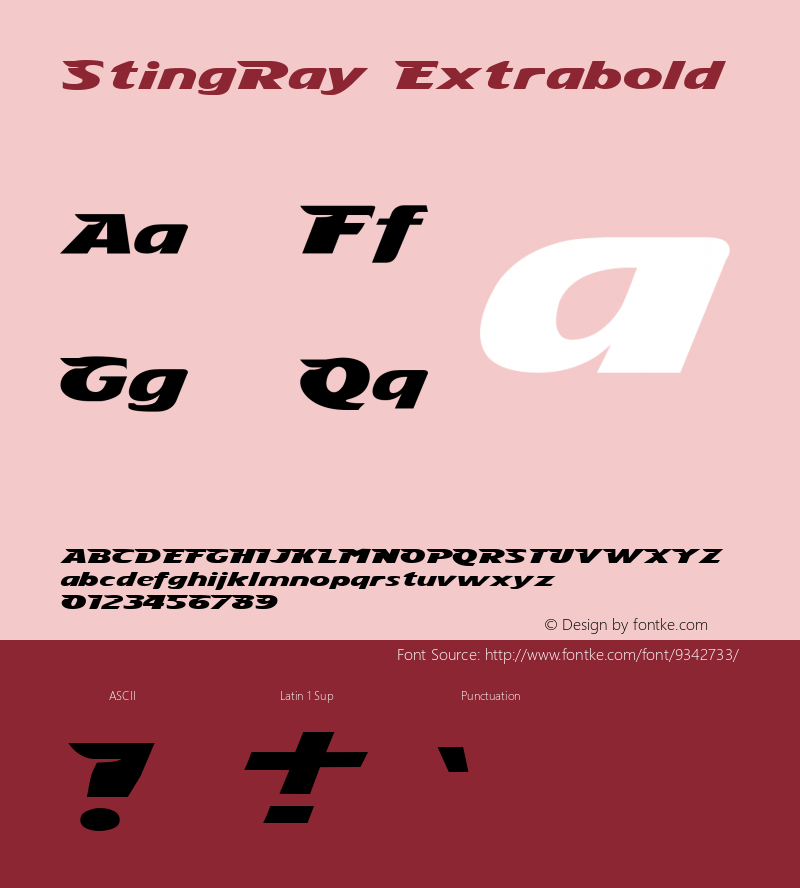 StingRay Extrabold 1.0 Wed Mar 26 01:24:23 1997图片样张