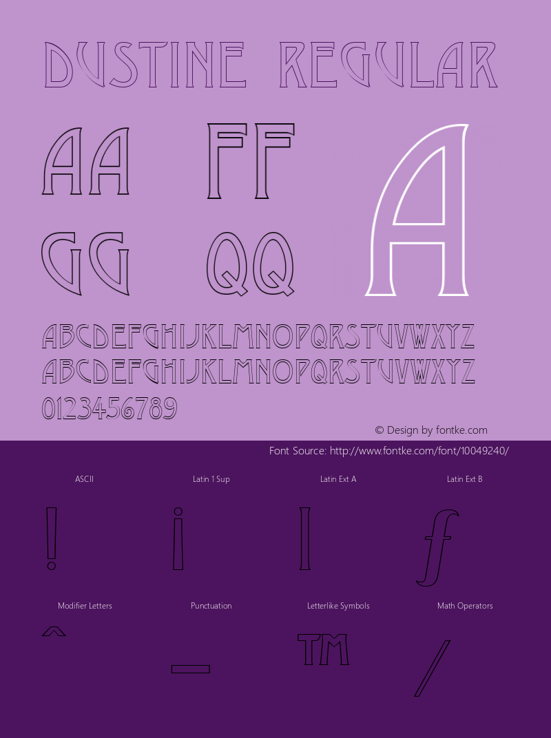 Dustine Regular W.S.I. Int'l v1.1 for GSP: 6/20/95图片样张