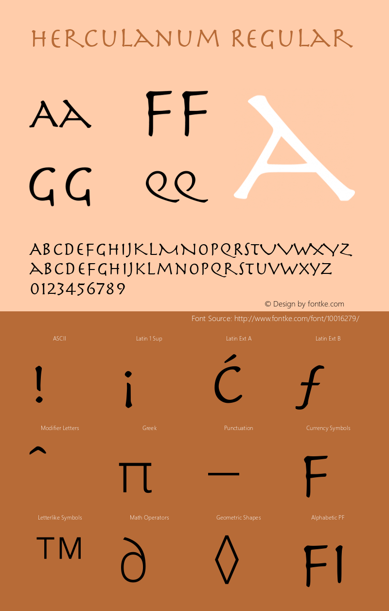 Herculanum Regular 1.001; 05-26-93图片样张