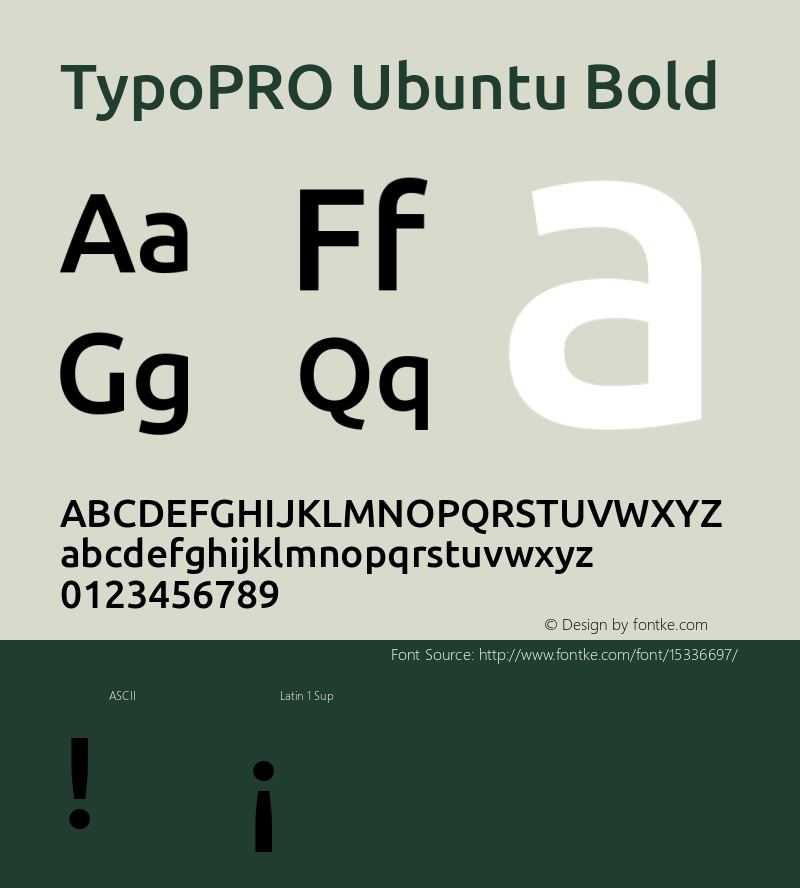 TypoPRO Ubuntu Bold Version 0.80图片样张