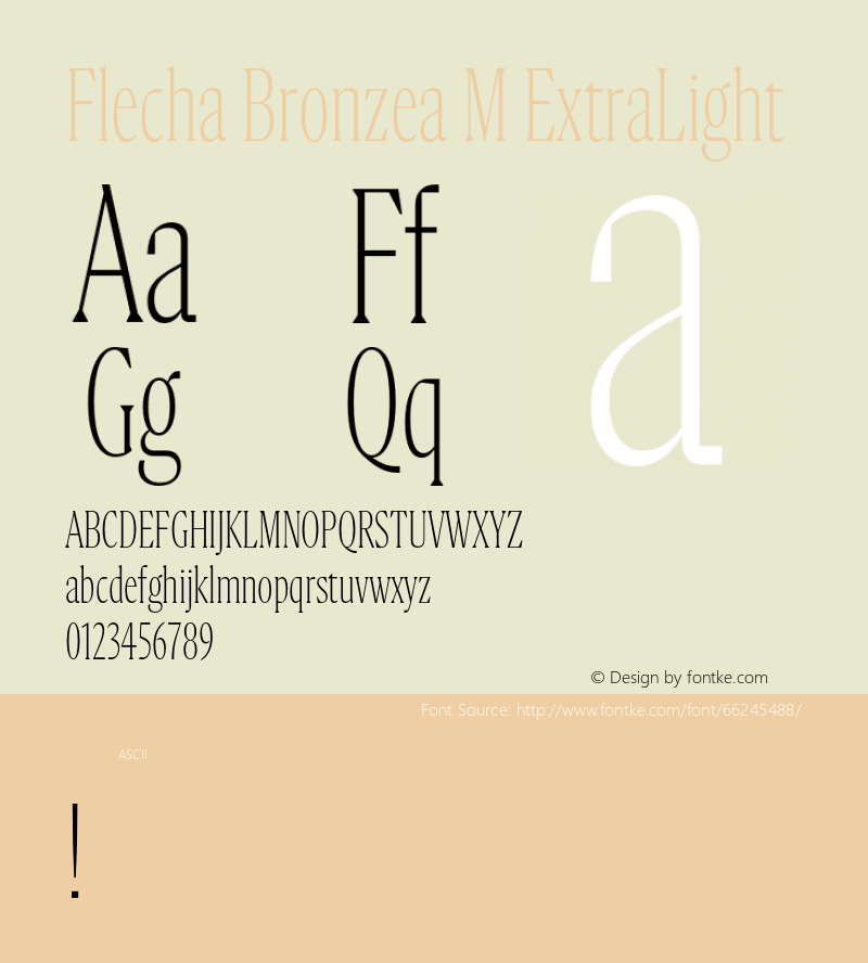 FlechaBronzea-MExtraLight 1.000图片样张