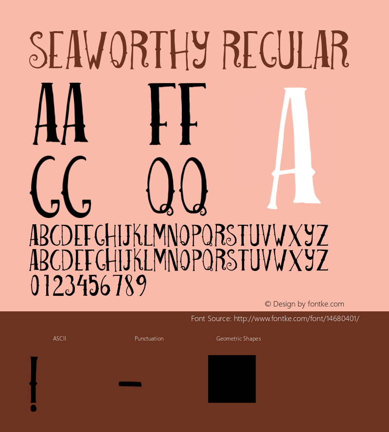 Seaworthy Regular Version 1.00 2014图片样张