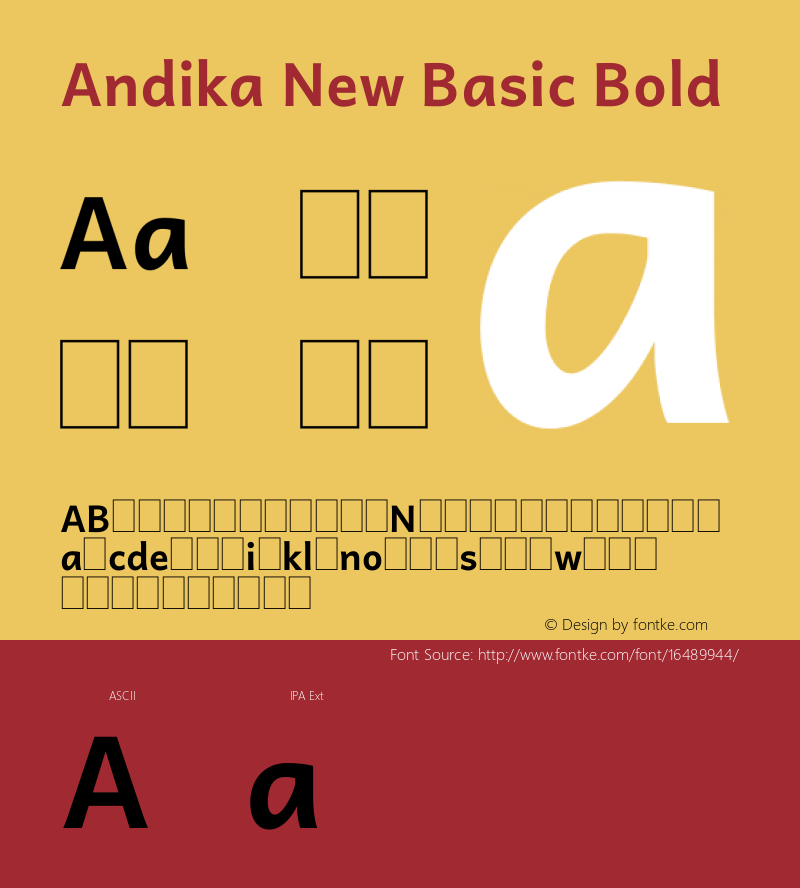 Andika New Basic Bold Version 5.500图片样张