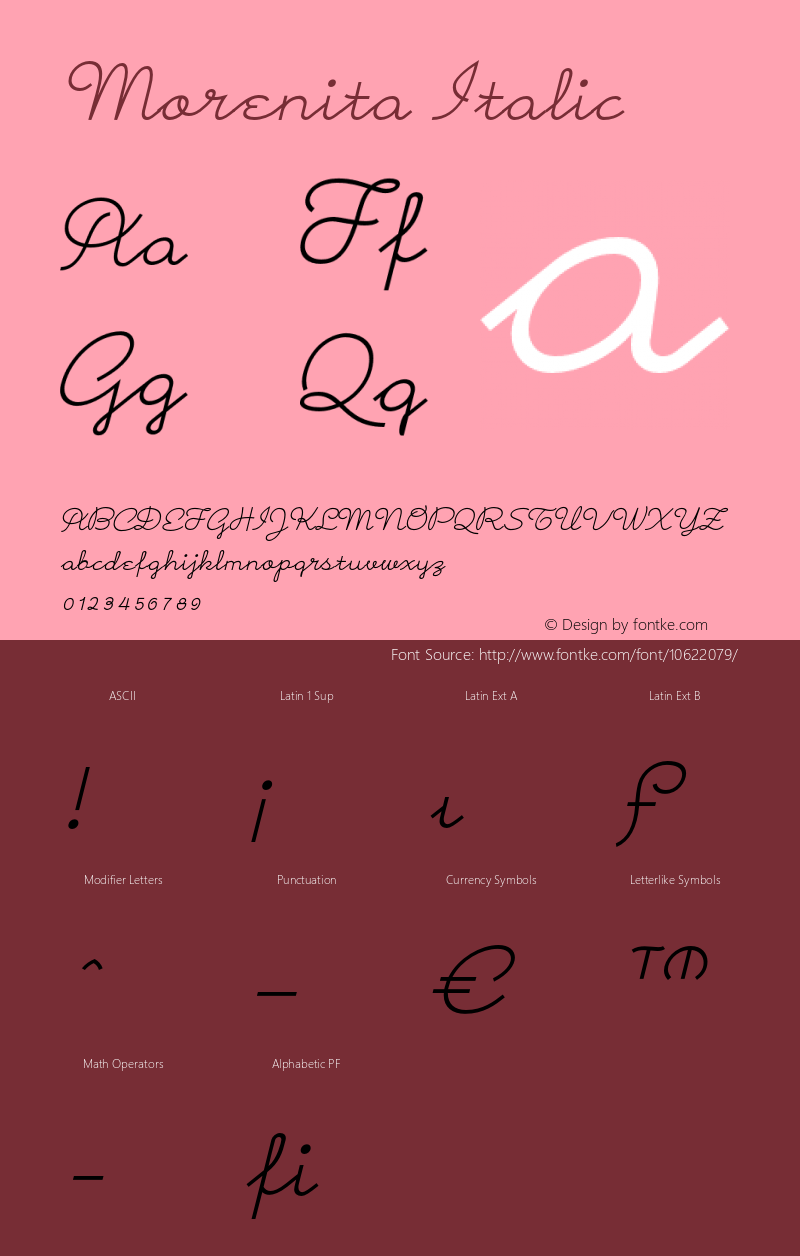 Morenita Italic 1.000图片样张