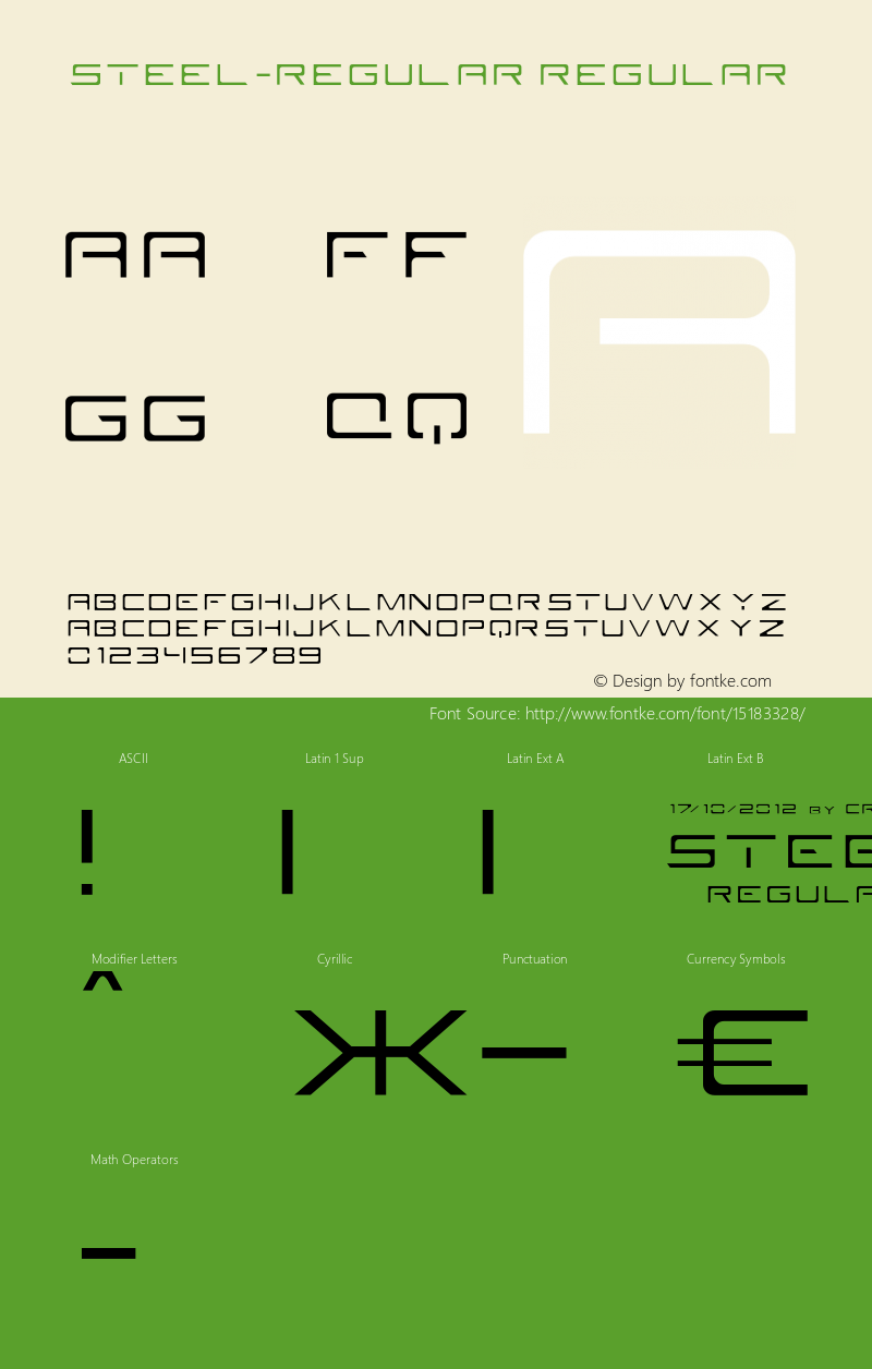 Steel-Regular Regular Version 1.000;com.myfonts.easy.cerri-antonio.steel.regular.wfkit2.version.3Tq3图片样张