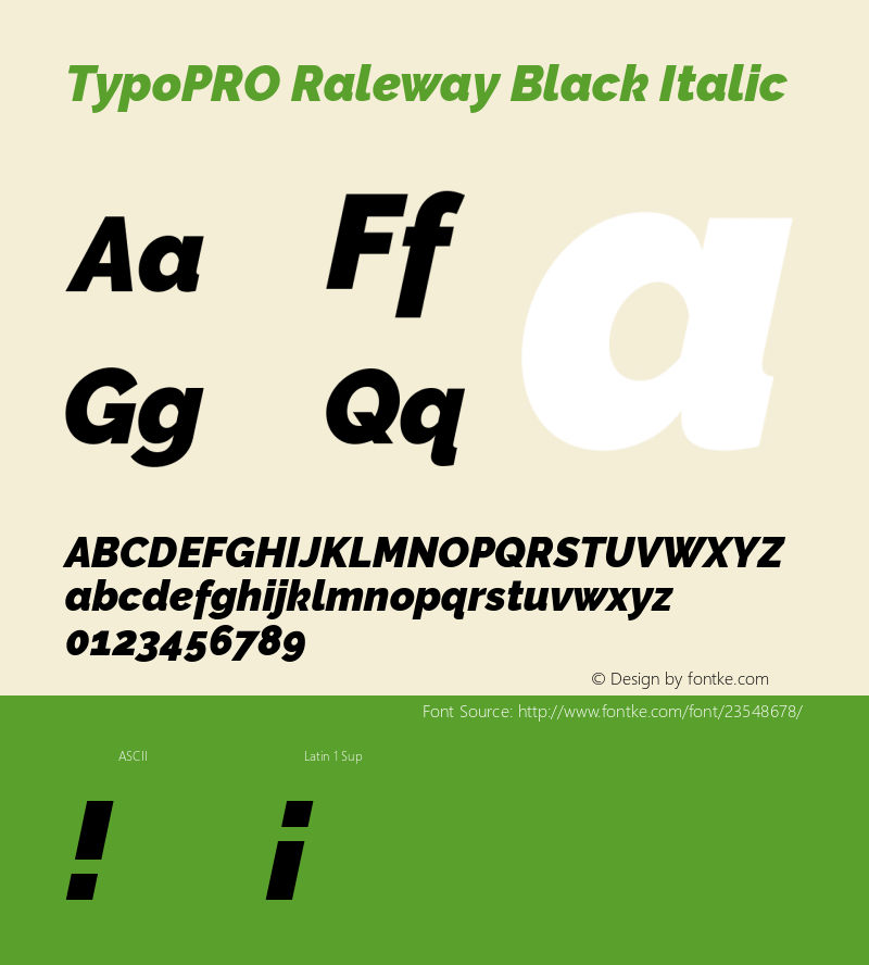 TypoPRO Raleway Black Italic Version 3.000; ttfautohint (v0.96) -l 8 -r 28 -G 28 -x 14 -w 