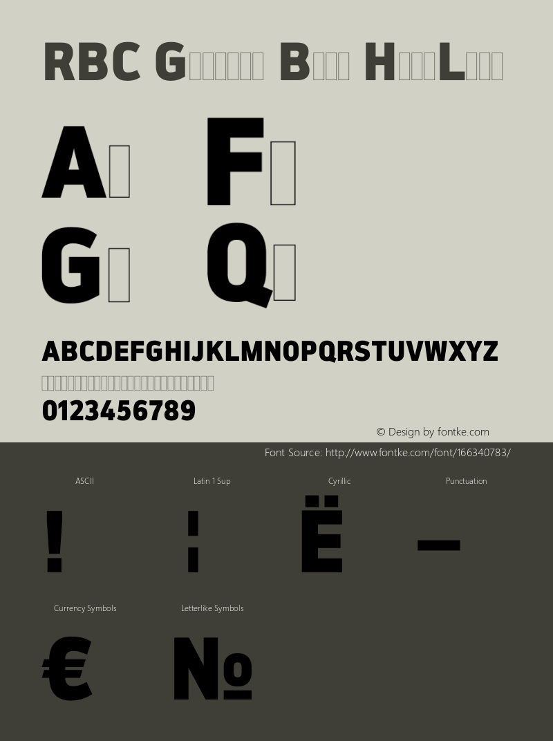 RBC Grotesk Bold HeadLine Version 001.000图片样张